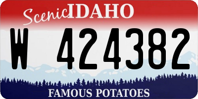 ID license plate W424382