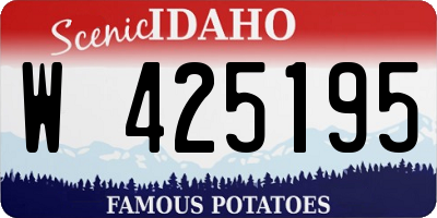 ID license plate W425195