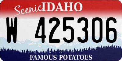 ID license plate W425306