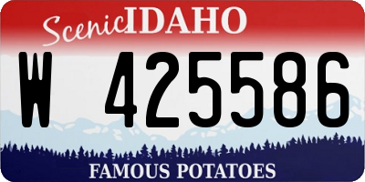 ID license plate W425586