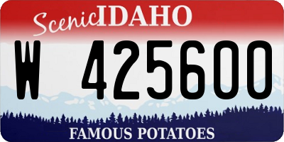 ID license plate W425600
