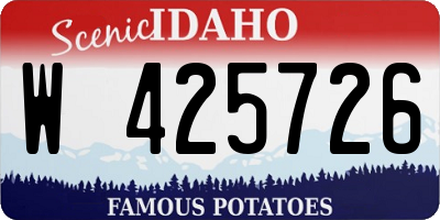 ID license plate W425726