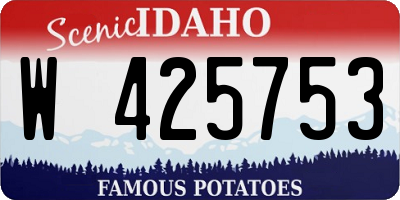 ID license plate W425753