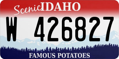 ID license plate W426827