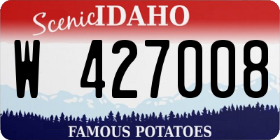 ID license plate W427008