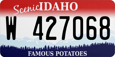ID license plate W427068