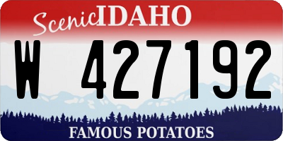 ID license plate W427192