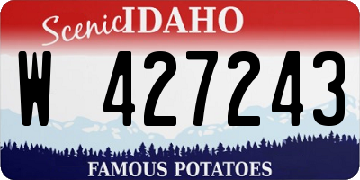 ID license plate W427243