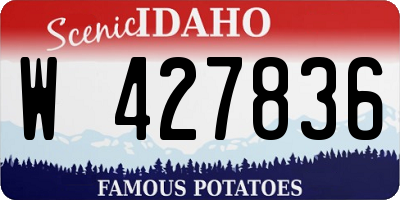 ID license plate W427836
