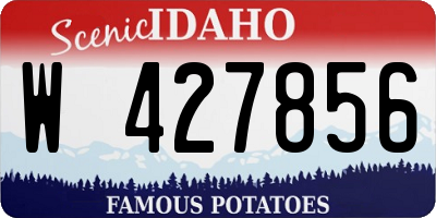 ID license plate W427856
