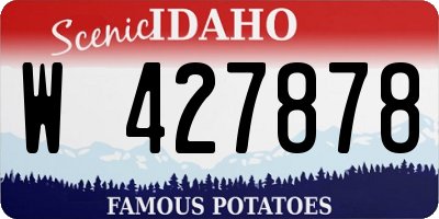 ID license plate W427878
