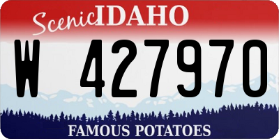 ID license plate W427970