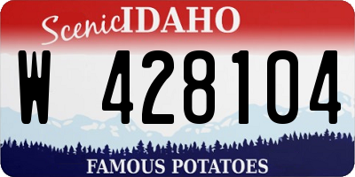 ID license plate W428104