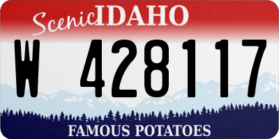 ID license plate W428117