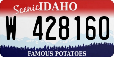 ID license plate W428160