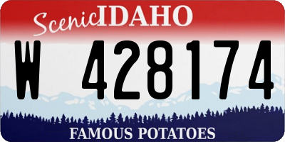 ID license plate W428174