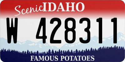 ID license plate W428311