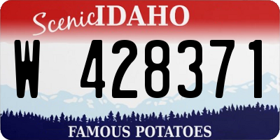 ID license plate W428371