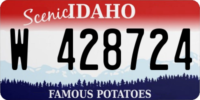 ID license plate W428724