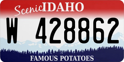 ID license plate W428862