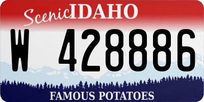 ID license plate W428886