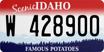 ID license plate W428900