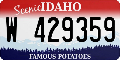 ID license plate W429359