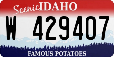 ID license plate W429407