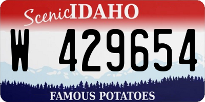 ID license plate W429654