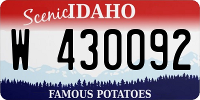 ID license plate W430092