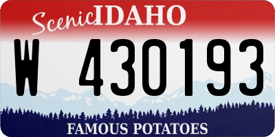 ID license plate W430193