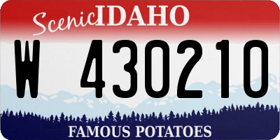 ID license plate W430210