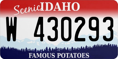 ID license plate W430293