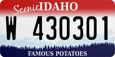 ID license plate W430301