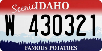 ID license plate W430321