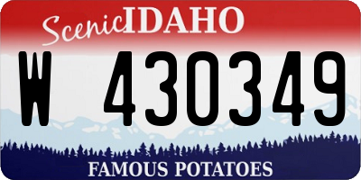 ID license plate W430349