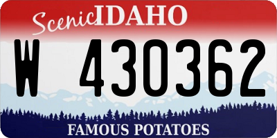 ID license plate W430362