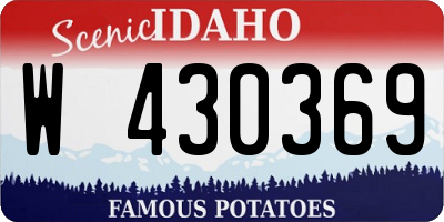 ID license plate W430369