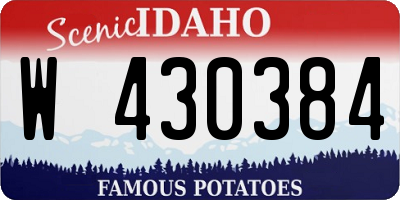 ID license plate W430384
