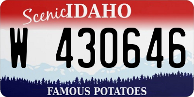 ID license plate W430646