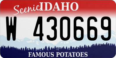 ID license plate W430669
