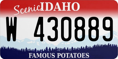 ID license plate W430889