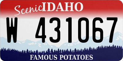 ID license plate W431067