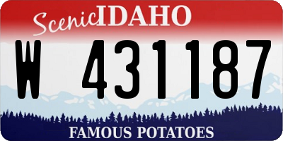 ID license plate W431187