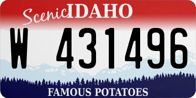 ID license plate W431496