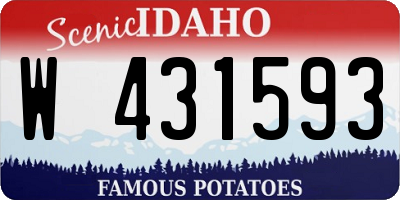 ID license plate W431593