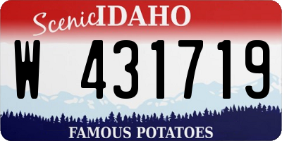ID license plate W431719