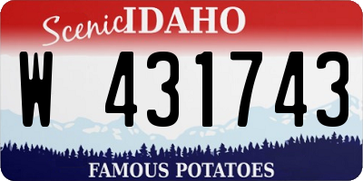 ID license plate W431743