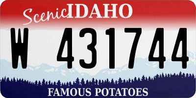 ID license plate W431744