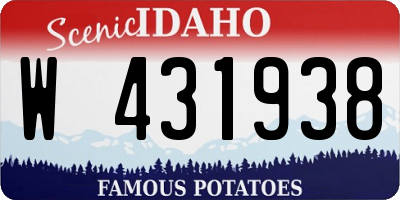 ID license plate W431938